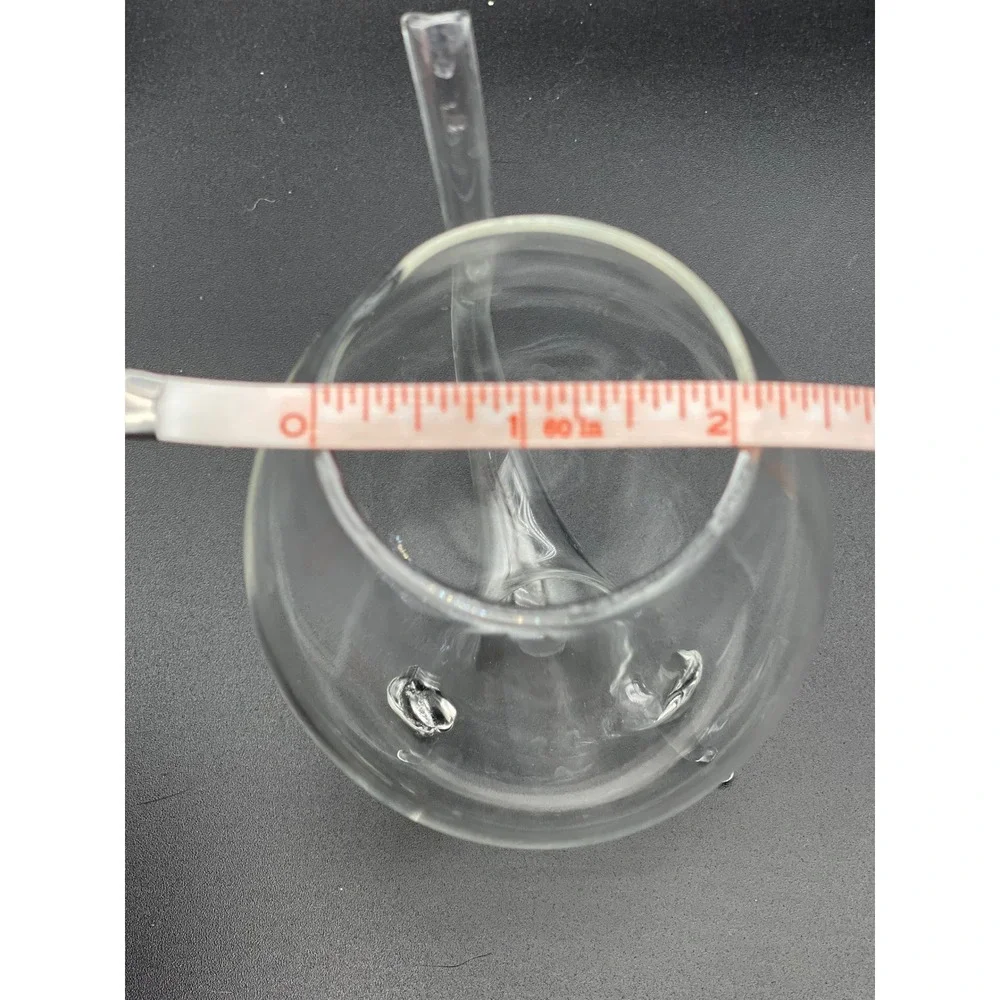 Vampire Port Sipper Glass with‎ Built-in Straw Tripod Footed Clear Glass 4.5